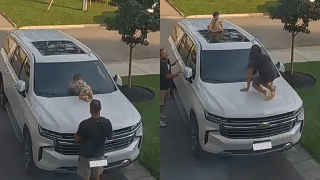 father-trick-leaves-toddler-stranded-on-car-roof-mother-comes-to-rescue-viral-video-gets-mixed-reactions